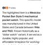westclox pocket watch Image 7