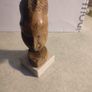 Head Sculpture African Tribal Carved  Wood ON MARBLE PLINTH. Image 5