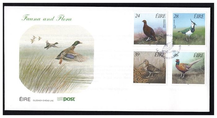 1989 Ireland Fauna & Flora Game Birds Stamps Commemorative Stamps An Post First Day Cover (FDC)
