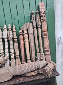 Various antique legs etc