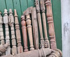 Various antique legs etc