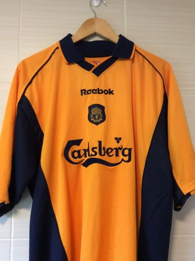 Liverpool Jersey. Official Reebok Mens Away Jersey. Season 2000/2001. True Vintage From The Time. Not A Modern Day Remake.