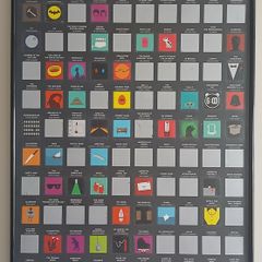 100 Movie Bucket List Scratch Poster with Frame