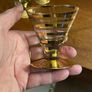 REDUCTION Art Deco "atomic" cocktail / liqueur glasses x 6 Image 2