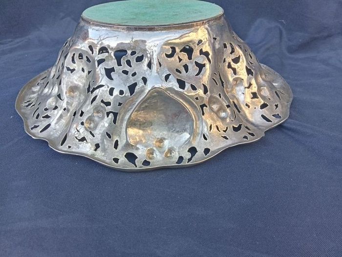 Godinger Silver Plated Pierced Rose Design Basket