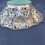 Godinger Silver Plated Pierced Rose Design Basket Image 5
