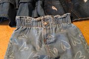 3 girls Denim Skirts.