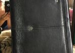 Real black leather pc cover