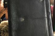 Real black leather pc cover