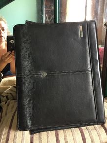 Real black leather pc cover
