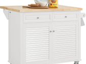 Kitchen island louvered doors