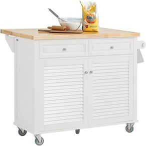 Kitchen island louvered doors
