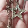 Star Pendant Necklace with Rhinestones. Image 2