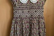 Next Girls Purple / Wine Dress with Shirred Collar