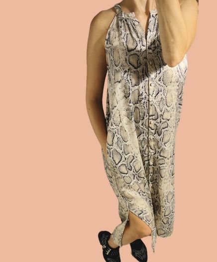Zara Snake Print Maxi Dress  Size L