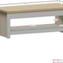Arlington Coffee Table 1 Shelf Storage MDF Living Room Modern Furniture (Grey) Image 2