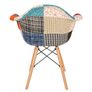 Vivid Mosaic Patchwork Armchair with Beech Legs Image 5