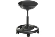 Ergonomic high quality  work stool height adjustable office stool, ergonomic work stool, wheelchair stool, swivel chair on wheels, extra large seat, 10 inclination, height adjustable, study, office, thick upholstery, black