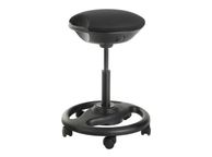 main image for ad Ergonomic high quality  work stool height adjustable office stool, ergonomic work stool, wheelchair stool, swivel chair on wheels, extra large seat, 10 inclination, height adjustable, study, office, thick upholstery, black