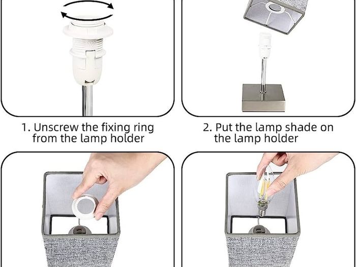 Touch Control Table Lamp, 3-Way Dimmable Bedside Lamps Nightstand Lamps with Flaxen Fabric Shade for Bedroom Living Room,LED Bulbs Included (FREE SHIPPING)