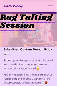 Dublin Rug Tufting Craft Workshop Voucher 80 Euro
