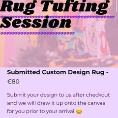 Dublin Rug Tufting Craft Workshop Voucher 80 Euro