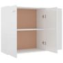 Sideboard High Gloss White 105x30x75 cm Chipboard Image 4