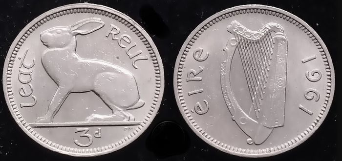 Ireland - 1961 - 3 Pence - KM.12a - [640]