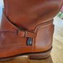 Tan Leather ladles boots Image 3