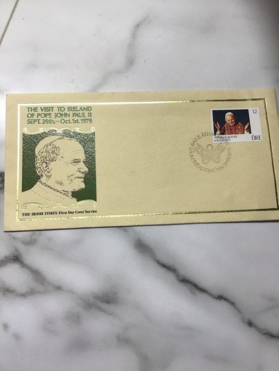 First Day Cover Sept 1979 Pope Paul 2nd visit to Ireland