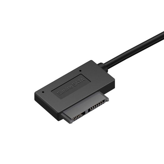 USB 2.0 to Slimline SATA (7+6) 13Pin Laptop/Notebook CD/DVD Drive Convertor Adapter Cable (Brand New/Warranty)