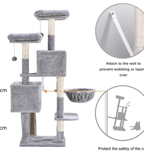 Cat Tree, 147 cm cat tower, Multi-Leve cat condo MULTIPLE COLOURS (FREE POSTAGE)