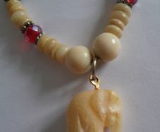 Necklace With Carved Elephant