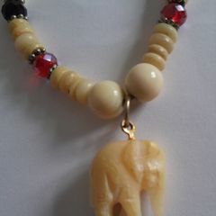 Necklace With Carved Elephant