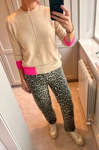 Leopard jeans