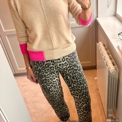 Leopard jeans