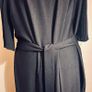 Zara black round neck midi belted dress with contrast knit sleeves, size L- UK 12 Image 8