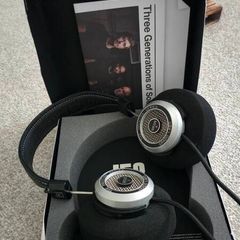 Grado SR325x Headphones + Upgraded Pads + 4-Way Headphone Stand