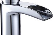 FREE EXPRESS SHIPPING Basin Taps Waterfall Mixers Bathroom Sink Mixer Tap Semi-open with UK Hoses Chrome Brass