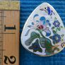 Vintage Pendant, Magnifying Glass, Asian Chinese Enamel,  Flowers Image 9