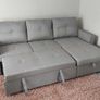 Light Grey Corner Sofa Bed with Storage & Pull-Out Base Image 3