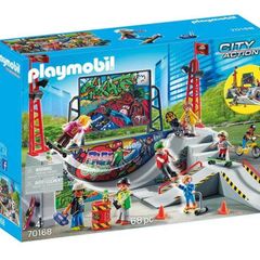 Skate park playmobil toy gift skateboard