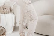 Stone cuffed cargo trousers