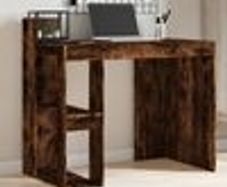 Office Desk Smoked Oak 103.5x56.5x94 cm Engineered Wood
