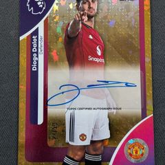 Topps 2026 Premier League Premium Trading Cards Diogo Dalot Gold Mini Diamond Autograph 21/50 AC-DD