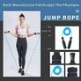 7-IN-1 Ab Roller Wheel Set With, 2 Push-up Bars, Resistance Band, Skipping Rope, Hand Grip And Knee Pad, Fitness Workout At Home Gym, Multi-functional Sports Equipment Father's Day Gifts Image 8