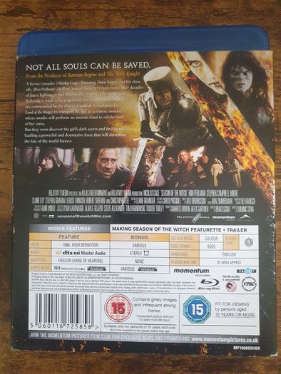 "Season of the Witch" Blu-ray - free standard postage
