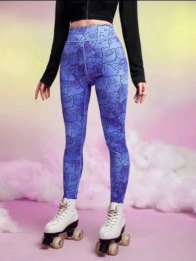 SHEINNeu Allover Print Leggings Size S