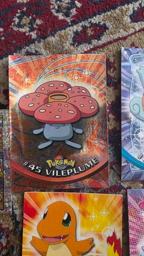 Pokemon Topps Cards also lenticular cards and stickers