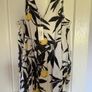 Next Ecru/Yellow Lemon Print Linen Blend V-Neck Summer Mini Dress Image 2
